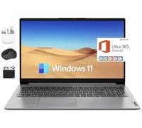 Lenovo IdeaPad - Computer portatile di punta, display HD da 15,6", processore Intel Dual Core fino a 2,8 GHz, 8 GB di RAM, SSD da 128 GB + eMMC da 128 GB, Microsoft Office 365 a 1 Y, Wi-Fi 6, webcam,