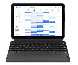 Lenovo IdeaPad Duet Chromebook 2-in-1 - Display 10.1'' Full HD, Processore MediaTek P60T, Storage 64GB, RAM 4GB, Wi-Fi+Bluetooth, ChromeOS, Lenovo Keyboard, Blu Ghiaccio/Grigio Ferro