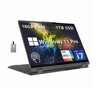 Lenovo IdeaPad Flex 5 16" 2-in-1 2.5K IPS Touchscreen Laptop, Intel Core i7-1255U, 16GB RAM, 1TB SSD, Tastiera retroilluminata, Lettore di impronte digitali, Win 11 Pro, Storm Grey, Scheda USB Hotface