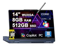 Lenovo IdeaPad Flex 5i 2-in-1 Laptop 14" WUXGA Touch Intel 12-core Ultra 5 225U (Beats Core 7 150U) 8GB RAM 512GB SSD Retroilluminato per Creator Designer Business Professional Win11Pro ICP Hub