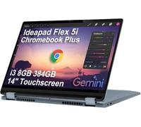 Lenovo IdeaPad Flex 5i Chromebook Plus 14" 2-in-1 Laptop, Intel i3 | Memoria 384 (SSD da 256 GB + scheda SD da 128 GB), touchscreen FHD+, affari, casa, studenti, webcam, retroilluminato, leggero