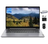 Lenovo Ideapad Laptop (2024) Business Student, Schermo HD da 14 pollici, Processore Intel Celeron N4020, 4 GB di RAM, 128 GB (64 GB eMMC+Scheda 64 GB), Wi-Fi 6, Webcam, Batteria a lunga ora, Win 11S+