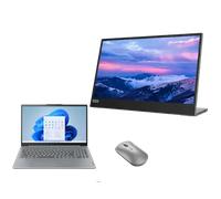 Lenovo IdeaPad Slim 3 15 + L15 FHD Mobile Monitor & Bluetooth Silent Mouse AMD Ryzen 5 40 Processor 2,8 GHz - 4,3 GHz, Nessun sistema operativo, 512 GB SSD M.2 2242 PCIe QLC - IPVISIT2