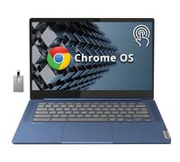 Lenovo IdeaPad Slim 3 Chromebook, 14″ FHD IPS Touchscreen Laptop, Processore MediaTek Kompanio 520, 4GB RAM, 64GB eMMC, Webcam, Tastiera regolare, WiFi6, Chrome OS, Abyss Blue, Scheda USB Hotface da