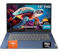 Lenovo IdeaPad Slim 3 Chromebook, laptop leggero, display HD da 14 pollici - 4 GB di RAM 320 GB di memoria (64 GB eMMC + 256 GB MSD), ARM Mali-G52 - Fotocamera HD 720p - MediaTek Kompanio 520 - Abyss