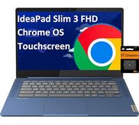 Lenovo IdeaPad Slim 3 - Laptop Chromebook da 14", display touch FHD da 14", 8 core MediaTek Kompanio 520, 4 GB RAM, 128 GB (64 GB eMMC+64 GB SD), webcam, 13,5 ore