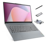 Lenovo IdeaPad Slim 3 Linux Laptop, 15,6" FHD Touchscreen, 8-Core AMD Ryzen 7 5825U, 16GB RAM, 512GB SSD, tastiera, lettore di schede SD, penna stilo + SSD portatile esterno + hub USB, Linux Ubuntu OS