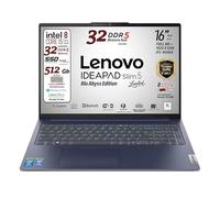 Lenovo Ideapad slim5, BluAbyss, Notebook, i5 13420H 13Th, DDR5 32Gb, Display WUXGA 16" IPS FHD+, SSD da 512Gb, Wi-Fi 6, Bt, USB Thunderbolt, Tastiera retroilluminata, Win11 Pro, Pronto all'Uso