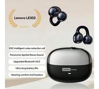 Lenovo LE302 Auricolari Bluetooth a molletta per Orecchio Aperti con Effetti Sonori Panoramici, Suono Surround Stereo, Alta Qualità Audio, Bassa Latenza, Musica, Gaming, Cancellazione del Rumore ENC, 