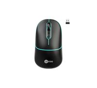 Lenovo lecoo WS210 Dual Mode RGB 2.4GHz WiFi+ Bluetooth per destrorsi e mancini compatibile con Windows, Linux e Mac 1600DPI 6 tasti di ricarica silenzioso compatto wireless mouse ottico nero
