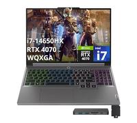 Lenovo Legion 5 16" WQXGA 165Hz Gaming Laptop, Intel i7-14650HX, 64GB DDR5, 4TB PCIe SSD, GeForce RTX 4070, tastiera retroilluminata RGB, fotocamera FHD, Wi-Fi 6E, Windows 11 Pro, grigio, set di