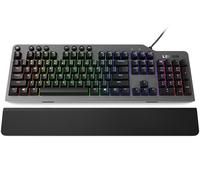 Lenovo GY40T26478 Legion K500 RGB Mechanical Gaming Keyboard, 3 Zone Full-Size Keyboard, 7 User Programmable Hot Keys; 16.8 Million Colors, 50 Million-Click Red Mechanical Keys, Detachable Palm Rest