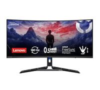 Lenovo Legion R34w-30 Gaming Monitor Curvo 34" WQHD (3440x1440) VA, 0.5ms MPRT, 180Hz, Altoparlanti 2x3W, 2x HDMI 2.1 e DisplayPort 1.2, AMD FreeSync Premium, Cavo DP incluso - Raven Black