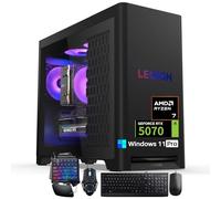 Lenovo Legion Tower 5 Gaming Desktop Computer, AMD Ryzen 7 7700X (fino a 5,4 GHz), NVIDIA RTX 5070 12GB GDDR7, 64GB DDR5, 4TB SSD, WiFi 6E, BT5.3, Ventole ARGB, Windows 11 Pro, KB e mouse, accessori