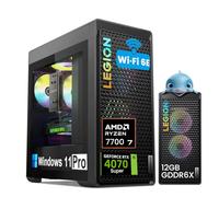 Lenovo Legion Tower PC desktop per giochi - NVIDIA GeForce RTX 4070 Super 12GB GDDR6X • 64GB RAM, 1TB SSD • AMD Ryzen 7 7700 (fino a 5.3GHz) • Windows 11 Pro • Wi-Fi 6E • HDMI