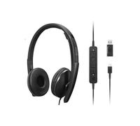 Lenovo Lenovo 4XD1M39029 cuffia e auricolare Cablato A Padiglione USB tipo-C Ner
