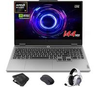 Lenovo LOQ - Computer portatile da gioco da 15,6 pollici, processore AMD Ryzen 7 250, NVIDIA GeForce RTX 5060, display FHD da 15,6" 144Hz, RAM DDR5 da 16 GB, SSD da 512 GB, tastiera retroilluminata