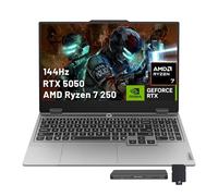 Lenovo LOQ - Computer portatile da gioco FHD 144 Hz, AMD Ryzen 7 250, GeForce RTX 5050 8 GB GDDR7, 64 GB DDR5, memoria da 3 TB (2 TB SSD + set docking station da 1 TB), tastiera retroilluminata, Wi-Fi