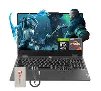 Lenovo LOQ - Computer portatile da gioco FHD 144 Hz, AMD Ryzen 7-7435HS, NVIDIA GeForce RTX 4070 8 GB GDDR6, 32 GB DDR5 RAM, SSD PCIe da 1 TB, tastiera retroilluminata, Luna Grey, Windows 11, set di