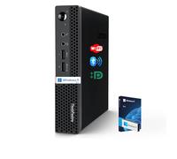 Lenovo Mini PC desktop aziendale, processore AMD, supporto doppio display, Wi-Fi, Bluetooth, porta USB ed Ethernet, Windows 11 Pro, compatto, silenzioso, salvaspazio, con tastiera e mouse (16 GB di