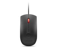 Lenovo - Mouse - ottico - 3 pulsanti - cablato - USB - nero, rosso
