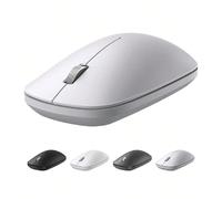 Lenovo Mouse senza fili , 2.4G sottile portabile computer Mouse con nano tranquillo silenzioso ottico Laptop Mouse per Quaderno , PC , Laptop , computer ( d'argento ) Tagli UnicaColore unicoPolietilen