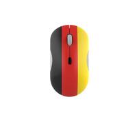 Lenovo Mouse silenzioso Bluetooth 350 (Fan Edition), design ambidestro ergonomico senza fili, Bluetooth 5.3, DPI regolabile fino a 2400, durata della batteria 36 mesi, materiali riciclati, bandiera