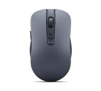 Lenovo - Mouse silenzioso Bluetooth (WL300) - Mouse per computer a 5 pulsanti con clic sinistro e destro silenzioso, impugnatura scolpita, coppia Microsoft Swift, fino a 1600 dpi (grigio)