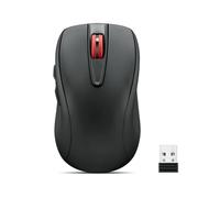 Lenovo Mouse silenzioso ricaricabile USB-C (WL500) - Pulsanti silenziosi, ricaricabile USB-C, impugnatura ambidestra, DPI regolabile - ricevitore plug-and-play 2.4G mouse per computer (nero)