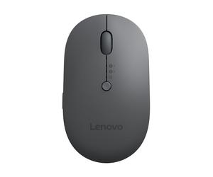 Lenovo Multi-Device - Edizione X9 - mouse - per destrimani e mancini - ottico - 4 pulsanti - senza fili - 2,4 GHz, Bluetooth 5.0 - ricevitore wireless USB-C - grigio tempesta (superiore), nero tempest