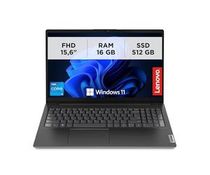 Lenovo - Notebook 15.6 Pollici V15 G4 IRU, Pc Portatile Professionale Windows 11 Pro, Intel Core I5-13420H, Ram 16GB DDR4, 512GB SSD NVMe - Laptop Grafica Intel UHD, Computer Audio Dolby, Schermo FHD