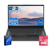 Lenovo Notebook aziendale ad alte prestazioni V15, display FHD da 15,6", Intel 10-Core i7-13620H di 13a generazione, RAM da 24 GB, SSD da 1 TB, webcam, HDMI, Wi-Fi 6, Windows 11 Pro, bundle con unità