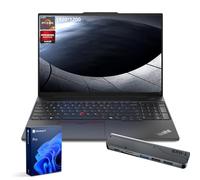 Lenovo Notebook aziendale ThinkPad E16 Gen 2, display FHD+ da 16", AMD Ryzen 7 7735U, RAM DDR5 da 32 GB, SSD da 1 TB, impronte digitali, retroilluminato, Wi-Fi 6, Windows 11 Pro, bundle con hub USB-C