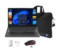 Lenovo Notebook V15, Display Pc 15.6" FHD, CPU Intel Celeron N4500, 16GB Ram, 756GB Dual Disk NVMe/SSD 2.5", Windows 11 Pro | Mouse Wireless | Auricolari Bluetooth | Borsa | Portatile Pronto all'Uso
