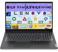 Lenovo Notebook V15 G4, Display 15.6'' Full HD, CPU Intel i3-1315U, Ram 8 GB DDR4 3200MHz, 256 GB SSD NVMe, Windows 11 Pro, Wi-Fi 6 + BT5.2, Gigabit Ethernet, Portatile Pronto All'Uso