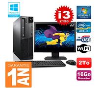 Lenovo PC M92p SFF Core I3-2120 RAM 16Go Scheibe 2 zu Wifi W7 Bildschirm 22" (Generalüberholt)