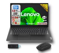 Lenovo, Pc Portatile Notebook, Intel i5 12th, 12GB RAM, Full HD 15,6", SSD Nvme Da 128GB + SSD SATA Da 1TB, Windows 11 Pro, Office 2021 Pro Plus, Mouse Wireless + Pendrive 64GB, Pronto All'Uso