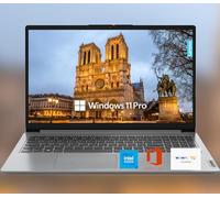 Lenovo Schermo antiriflesso HD IdeaPad da 15,6" con Microsoft 365 da 1 anno, SSD da 384 GB, 20 GB di RAM, Windows 11 Pro, WiFi 6, HDMI, USB-C, processore Intel, lettore di schede SD, fino a 9,5 ore di