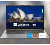 Lenovo Schermo antiriflesso HD IdeaPad da 15,6" con Microsoft 365 da 1 anno, SSD da 384 GB, RAM da 12 GB, Windows 11 Pro, processore Intel, WiFi 6, HDMI, USB-C, lettore di schede SD, fino a 9,5 ore di