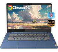 Lenovo Slim 3 Chromebook Laptop per studenti d'affari, touchscreen FHD da 14", processore MediaTek Kompanio 520 a 8 core, 4 GB di RAM, 64 GB eMMC, scheda Micro SD da 128 GB, Wi-Fi6, Bluetooth, Chrome