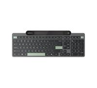 Lenovo Tastiera Bluetooth 800 auto-caricatore, utilizza la luce ambientale per la ricarica, Bluetooth 5.1, supporta 3 dispositivi, senza batteria, senza fili, grigio