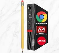 Lenovo ThinkCentre M625q Chromebox Mini PC ultracompatto | AMD A4-9120e, processore dual-core | RAM DDR4 da 8 GB, SSD da 128 GB | Costruito per la scuola e il lavoro, le app di gioco non supportate |