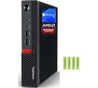 Lenovo ThinkCentre M625q Mini Form Business Desktop PC, AMD Dual-Core A4-9120C, 8GB RAM 128GB PCIE SSD, AMD Radeon R4, RJ-45, DisplayPort, Porte USB, Windows 11 Pro, Nero, w/Batteria