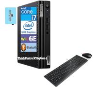 Lenovo ThinkCentre M70q Gen 4 MFF Tiny 1L Mini PC Business Desktop Computer (13a generazione Intel i7-13700T fino a 4.9GHz, 64GB RAM, 1TB SSD, WiFi 6, 2 porte display, Win11Pro) con Hub DKZ Espansore
