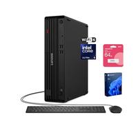 Lenovo ThinkCentre M70s Desktop AI per piccole imprese, Intel Core Ultra 5 225, DDR5 da 16 GB, SSD da 512 GB, HDMI, DP, Wi-Fi 6, supporto 3 monitor 4K, KB e mouse cablati, Win 11 Pro, unità flash
