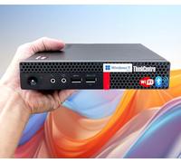 Lenovo ThinkCentre Micro Computer, 4 GB RAM, 128 GB SSD, CPU AMD, supporto doppio display, Wi-Fi, Bluetooth, porte USB, porta Ethernet, senza tastiera e mouse, Windows 11 Pro, per casa e lavoro