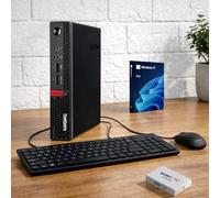 Lenovo ThinkCentre Micro Desktop, 8 GB di RAM, unità SSD da 256 GB, processore AMD e grafica, supporto per doppio display, Wi-Fi, Bluetooth, USB, RJ-45, adatto a casa, di livello aziendale, Windows 11