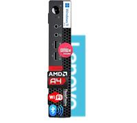 Lenovo ThinkCentre Micro Desktop con tastiera e mouse, 16 GB di RAM DDR4, unità SSD da 1 TB, processore AMD, supporto per doppio display, Wi-Fi, Bluetooth, USB, RJ-45, Windows 11 Pro, di livello