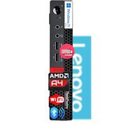 Lenovo ThinkCentre - Micro desktop con tastiera e mouse, RAM DDR4 da 16 GB, unità SSD da 256 GB, processore AMD, supporto per doppio display, Wi-Fi, Bluetooth, USB, RJ-45, Windows 11 Pro, di livello
