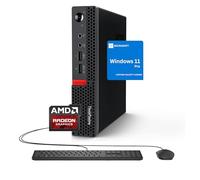 Lenovo ThinkCentre Mini Business Desktop, processore AMD dual-core, supporto dual-display, Wi-Fi, Bluetooth, USB, RJ-45, tastiera e mouse inclusi, Windows 11 Pro (16 GB di RAM | SSD 256 GB)